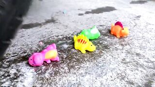 Crushing Crunchy & Soft Things By Car | Experiment: Car vs Color Pineapple