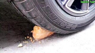 Crushing Crunchy & Soft Things By Car | Experiment: Car vs Rainbow Light Bulb