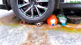 Crushing Crunchy & Soft Things By Car | Experiment: Car vs Rainbow Jelly, Slime
