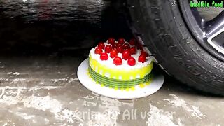 Crushing Crunchy & Soft Things By Car | Experiment: Car vs Cake