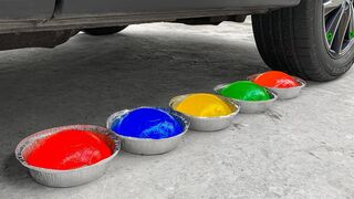 Crushing Crunchy & Soft Things By Car | Experiment: Car vs Rainbow Jelly, Balloons