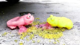 Crushing Crunchy & Soft Things By Car | Experiment: Car vs Rainbow Jelly, Balloons