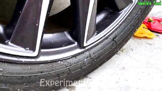 Crushing Crunchy & Soft Things by Car!- Experiment Car vs Rainbow Orbeez in Plastic Cup