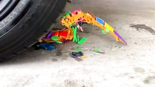 Crushing Crunchy & Soft Things by Car!- Experiment Car vs Rainbow Balloons and Pepsi