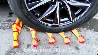 Crushing Crunchy & Soft Things by Car!- Experiment Car Vs Rainbow Watermelon