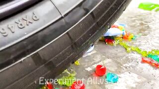 Crushing Crunchy & Soft Things by Car!- Experiment Car Vs Ice Glove