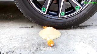 Crushing Crunchy & Soft Things by Car!- Experiment Car Vs Coca Cola, Mentos on Plate
