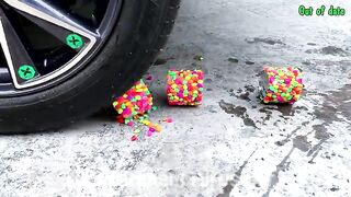 Crushing Crunchy & Soft Things by Car!- Experiment: Car vs Bowling, Popcorn, Candy