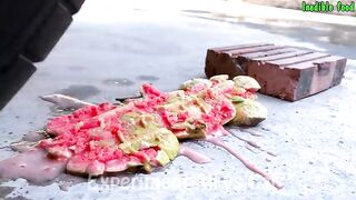 Crushing Crunchy & Soft Things by Car!- Experiment: Car vs Watermelon and Fireworks
