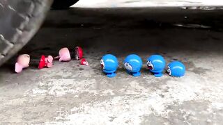 Crushing Crunchy & Soft Things by Car!- Experiment: Car vs Blue Balloons