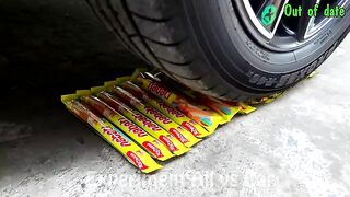 Crushing Crunchy & Soft Things by Car!- Experiment: Car vs Plate