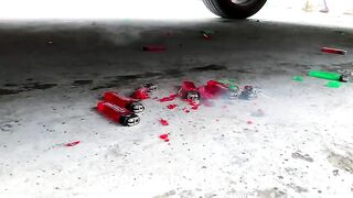 Crushing Crunchy & Soft Things by Car!- Experiment: Car vs Lighters