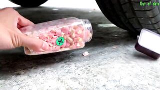 Crushing Crunchy & Soft Things by Car!- Experiment: Car vs Lighters