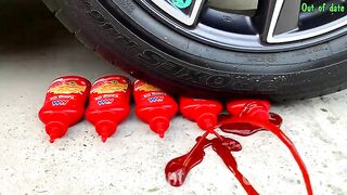 Crushing Crunchy & Soft Things by Car!- Experiment Car vs Candle