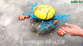 Crushing Crunchy & Soft Things by Car!- Experiment: CAR VS BALLS
