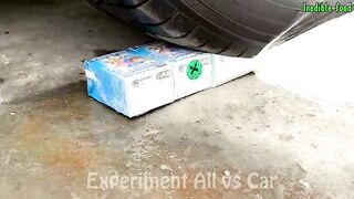 Crushing Crunchy & Soft Things by Car! Experiment Car vs Flour Ball