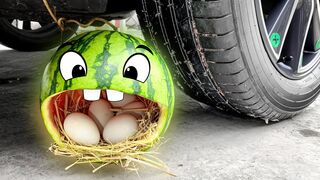 Crushing Crunchy & Soft Things by Car! Experiment Car vs Watermelon, Pineapple, Fanta | All Car