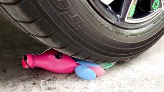 Crushing Crunchy & Soft Things by Car | Experiment: Car vs Color Eggs, M&M Candy, Tomato