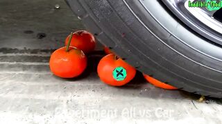 Experiment Car vs Water Balloons, Popcorn, Orange | Crushing Crunchy & Soft Things by Car
