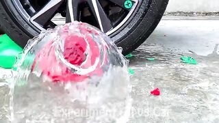 Crushing Crunchy & Soft Things by Car! Experiment Car vs Plastic Cups, Slime, Banana