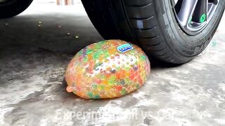 Crushing Crunchy & Soft Things by Car! Experiment Car vs Orbeez in Condom Durex