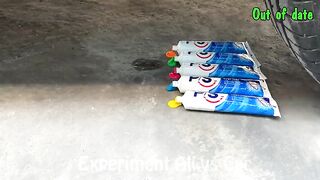 Crushing Crunchy & Soft Things by Car! Experiment Car vs RAINBOW TOOTHPASTE