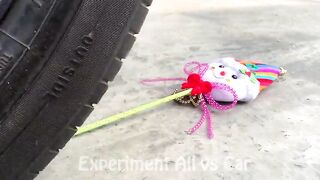 Crushing Crunchy & Soft Things by Car!- Experiment: CAR vs Glass Cup