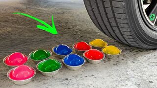 Crushing Crunchy & Soft Things by Car! - EXPERIMENT: CAR VS COLOR JELLY BALL