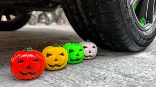 Crushing Crunchy & Soft Things by Car! - EXPERIMENT: CAR VS HALLOWEEN PUMPKINS