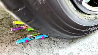 Crushing Crunchy & Soft Things by Car! - Experiment Car vs Fanta Green Cans
