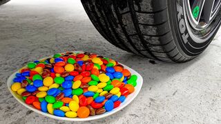 Crushing Crunchy & Soft Things by Car! Experiment - Car vs M&M Candy