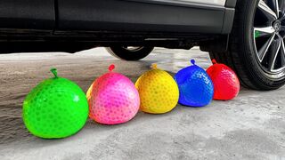 Crushing Crunchy & Soft Things by Car! EXPERIMENT CAR vs COLOR ORBEEZ WATER BALLOON
