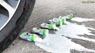 Crushing Crunchy & Soft Things by Car! Experiment Car vs Watermelon Juice vs Balloons | #136
