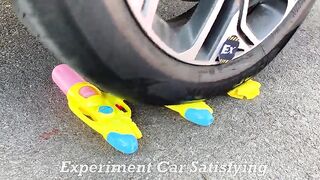 Crushing Crunchy & Soft Things by Car! Experiment Car vs  Coca Cola, Fanta, Pepsi, Fruko Balloons