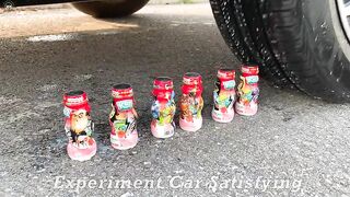 Crushing Crunchy & Soft Things by Car! Experiment Car vs Watermelon vs A lot of Sparklers Satisfying