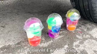 Crushing Crunchy & Soft Things by Car! Experiment Car vs M&M ICECREAM, Coca cola, Fanta | Satisfying