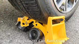 Crushing Crunchy & Soft Things by Car! Experiment Car vs  Pacman Watermelon Roll Meets a Black Bug