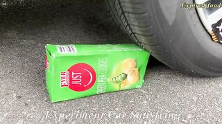 Crushing Crunchy & Soft Things by Car! Experiment Car vs Toothpaste and Balloons | Satisfying