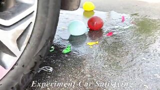 Crushing Crunchy & Soft Things by Car! Experiment Coca Cola, Different Fanta, Pepsi, Sprite Balloons