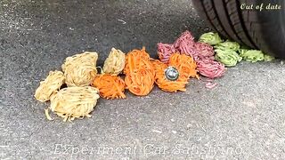 Crushing Crunchy & Soft Things by Car! Experiment Car vs Coca Cola, Fanta, Mirinda Balloons | 116