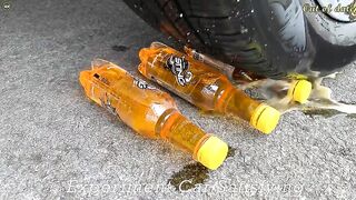 Crushing Crunchy & Soft Things by Car! Experiment Car vs Coca Cola, Fanta, Mirinda Balloons | 116