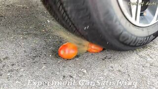 Crushing Crunchy & Soft Things by Car! Experiment Car vs Pumpkin, Coca Cola, Sprite, Monster, Fanta