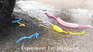 Crushing Crunchy & Soft Things by Car! Experiment Car vs Cola, Fanta, Sprite, Pepsi, Fruko Balloons