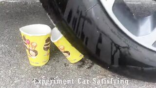 Crushing Crunchy & Soft Things by Car! Experiment Car vs Cola, Monster, Fanta, Sprite, Pepsi Mentos