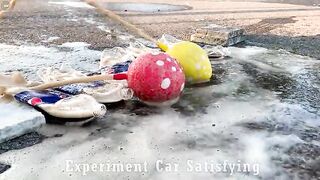 Crushing Crunchy & Soft Things by Car! Experiment Car vs Pepsi, Cola, Fanta Balloons | Satisfying