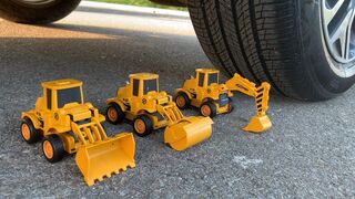 Crushing Crunchy & Soft Things by Car! Experiment Car vs Excavator, Truck, Bulldozer | Satisfying