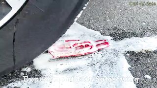 Crushing Crunchy & Soft Things by Car! Experiment Car vs LEGO Toy Fire Truck, Excavator | Satisfying
