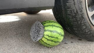 Crushing Crunchy & Soft Things by Car! Experiment Car vs A lot of Sparklers vs Watermelon Satisfying