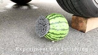 Crushing Crunchy & Soft Things by Car! Experiment Car vs A lot of Sparklers vs Watermelon Satisfying