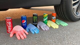Crushing Crunchy & Soft Things by Car! Experiment Car vs Cola Fanta, Sprite & Mentos | Satisfying